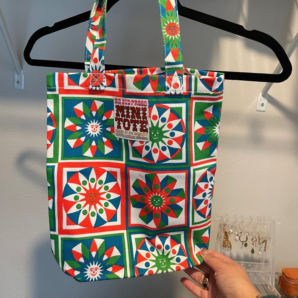 Big Bud Press Quilt Print Mini Tote Bag | 100% cotton | New without tags!